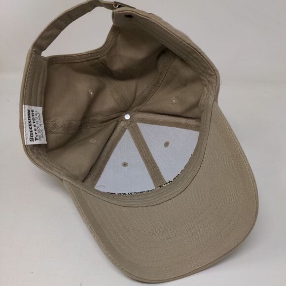 Bridgestone Firestone Slideback Hat Tan OSFA Embroidered 6 Panel - Picture 6 of 7